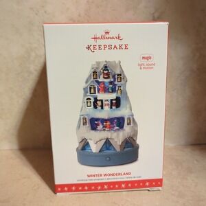 Hallmark Magic Ornament WINTER WONDERLAND Light Sound Motion Brand New